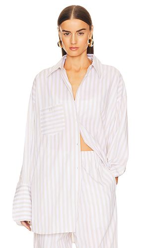 Cotton Poplin Stripe Oversized Shirt in - Helsa - Modalova