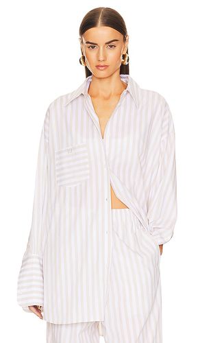 Cotton Poplin Stripe OverTagliad Shirt in - Helsa - Modalova