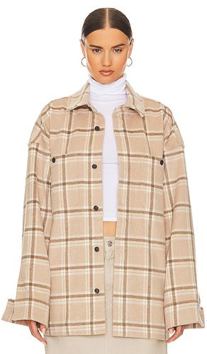 Sobrecamisa plaid flannel en color beige talla L en - Beige. Talla L (también en M) - Helsa - Modalova