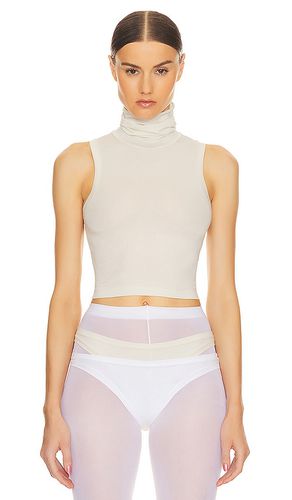 Jersey Cropped Turtleneck Tank in . Taglia L - Helsa - Modalova