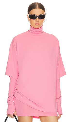 Camiseta jersey oversized en color rosado talla M/L en - Pink. Talla M/L (también en XS/S) - Helsa - Modalova
