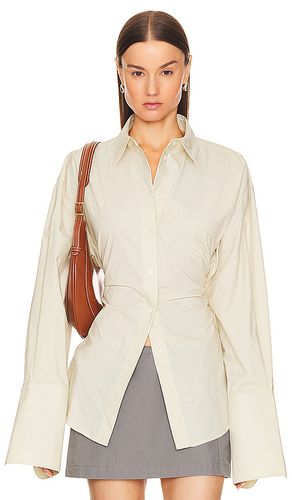 Camisa poplin lace back en color beige talla M en - Beige. Talla M (también en S) - Helsa - Modalova