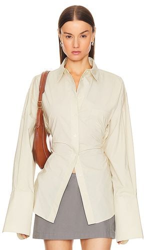 Camisa poplin lace back en color beige talla S en - Beige. Talla S (también en XXS) - Helsa - Modalova