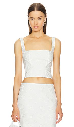 Eyelet corset top en color blanco talla L en - White. Talla L (también en M, S, XL, XS, XXS) - Helsa - Modalova