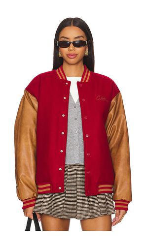 Bomber unisex hofs con mangas en contraste y bordado en color rojo talla L en - Red. Talla L (también en M, S, XL/ - House of Sunny - Modalova