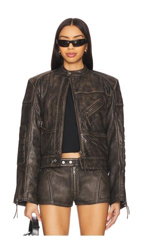 Lavinia Leather Racer Jacket in . Taglia M, S, XL, XS, XXS - h:ours - Modalova