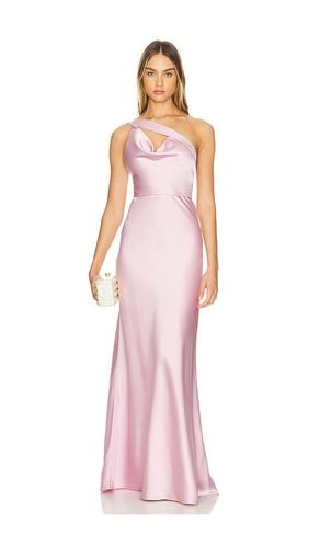 Vestido largo asymmetrical en color rosado talla 0 en - Pink. Talla 0 (también en 2, 4, 6) - Herve Leger - Modalova
