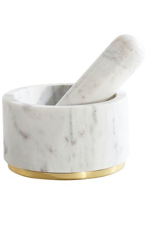 Simple Marble and Brass Mortar and Pestle in - HAWKINS NEW YORK - Modalova