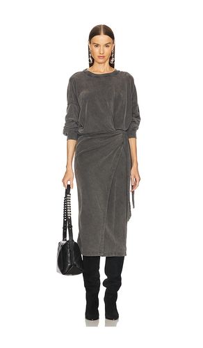 Vestido con detalle cruzado sandrina en color charcoal talla 34/2 en - Charcoal. Talla 34/2 - Isabel Marant Etoile - Modalova