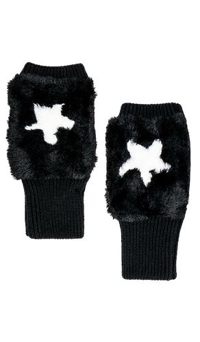 Faux Fur Intarsia Mittens in - jocelyn - Modalova