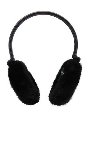 Faux Mink & Leather Earmuffs in - jocelyn - Modalova