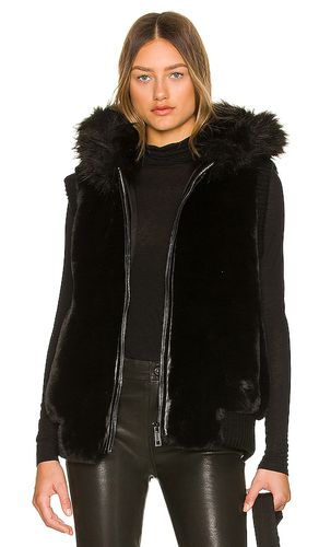 Hooded Faux Fur Bomber Vest in . Size XL - jocelyn - Modalova