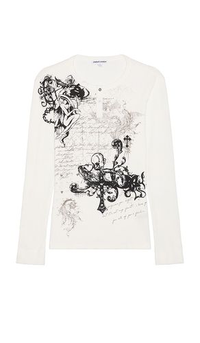 Gothic waffle henley en color talla L en - White. Talla L (también en M, S, XL) - Jaded London - Modalova