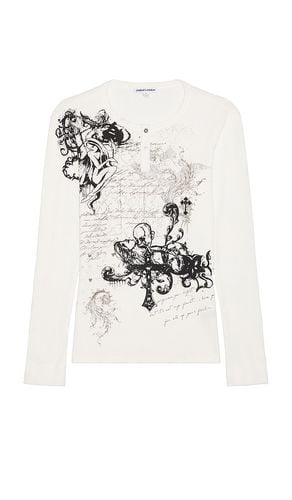 Gothic waffle henley en color talla L en - White. Talla L (también en M, XL) - Jaded London - Modalova