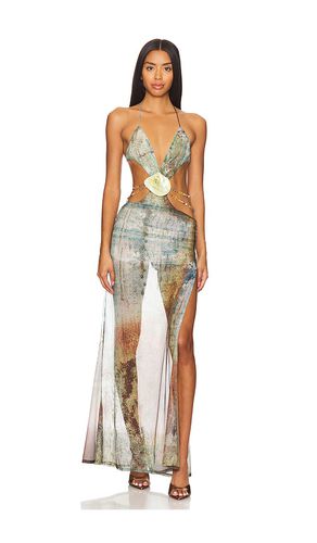 Vida Backless Maxi Dress With Shell Trim in . Taglia M, S, XS - Jaded London - Modalova