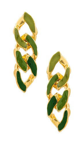 Pendientes con cadena wave en color verde talla all en & - . Talla all - Joanna Laura Constantine - Modalova