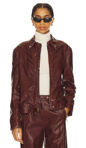 Gem moto jacket in color brown size L in - Brown. Size L (also in M, S, XS) - SIMKHAI - Modalova