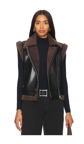 Daniels Faux Leather Sherpa Vest in . Taglia M, S - SIMKHAI - Modalova