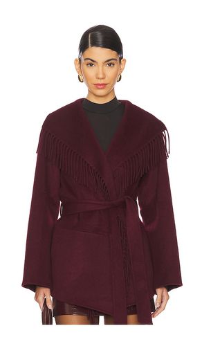 Chaqueta con flecos rowen en color burgundy talla L en - Burgundy. Talla L (también en M, S, XS) - SIMKHAI - Modalova