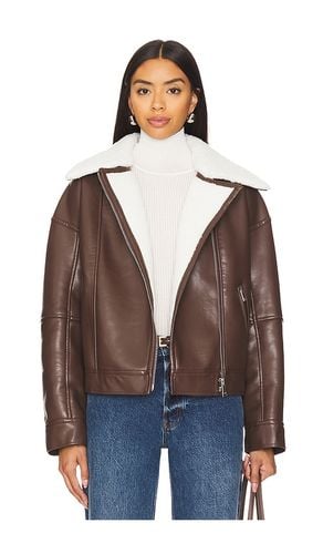 Nyx Faux Leather Sherpa Moto Jacket in . Size M, S - SIMKHAI - Modalova