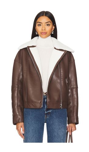 Nyx Faux Leather Sherpa Moto Jacket in . Taglia M, S, XS - SIMKHAI - Modalova