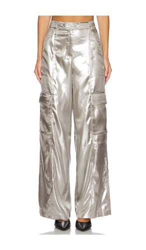 Pantalón cargo metalizado beatriz en color metálico talla 0 en - Metallic Silver. Talla 0 (también en 00, 10, 2, 4 - SIMKHAI - Modalova