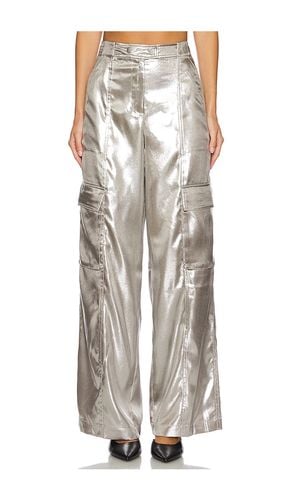 Pantalón cargo metalizado beatriz en color metálico talla 0 en - Metallic Silver. Talla 0 (también en 2, 4, 6) - SIMKHAI - Modalova