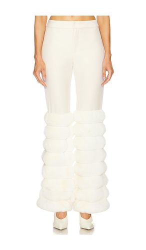 Pantalones de piel sintética en color crema talla L en - Cream. Talla L (también en M, S) - Kim Shui - Modalova