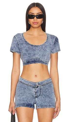 CROP-TOP SEAMLINED in . Size S, XS - Knorts Knit Denim - Modalova