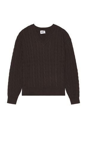 Cable Knit V-neck Sweater in . Size M, S, XL/1X - KROST - Modalova