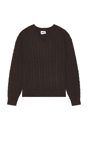 Cable Knit V-neck Sweater in . Taglia M, S, XL/1X - KROST - Modalova