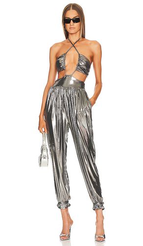 Blair jumpsuit en color plateado metálico talla L en - Metallic Silver. Talla L (también en M, S, XL, XS) - L'Academie - Modalova