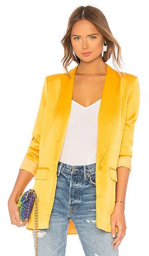 Chaqueta de satén fleur en color talla L en - Mustard. Talla L (también en M, S, XL, XS, XXS) - L'Academie - Modalova