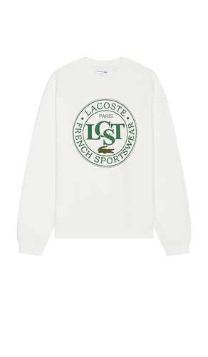 Sudadera loose fit en color talla L en - White. Talla L (también en M, S, XL/1X) - Lacoste - Modalova