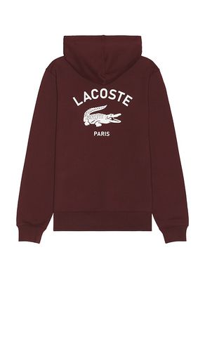 Sudadera classic fit en color burgundy talla L en - Burgundy. Talla L (también en M, XL/1X) - Lacoste - Modalova