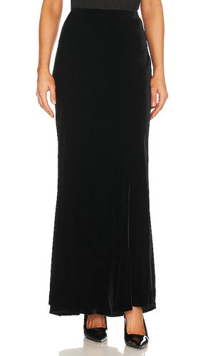 Falda larga de terciopelo zeta en color talla M en - Black. Talla M (también en XL) - L'AGENCE - Modalova