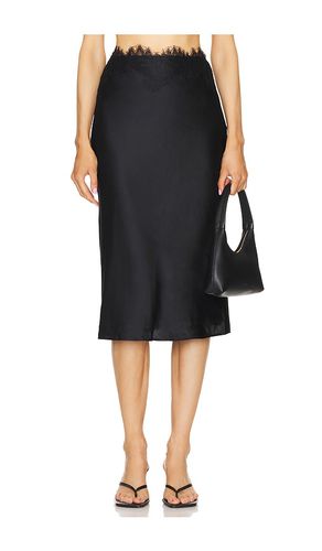 Falda con ribete de encaje loyal en color talla 0 en - Black. Talla 0 (también en 00, 10, 12, 2, 4, 6, 8) - L'AGENCE - Modalova