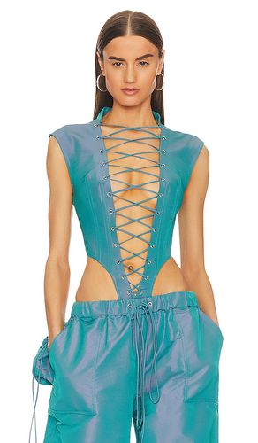 Utility Bodysuit with Lace Up Detail in . Size S - LaQuan Smith - Modalova