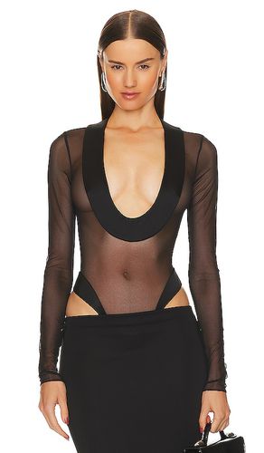 Mock Neck Bodysuit with Cut Out Bralette Detail – LaQuan Smith