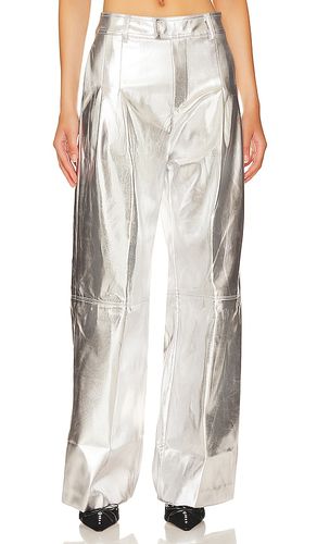 Pantalones metálicos tinsley en color metálico talla M en - Metallic Silver. Talla M (también en XS) - Line & Dot - Modalova