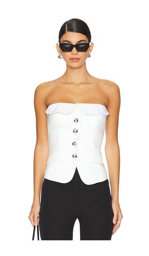 Top strapless con botones en la parte delantera en color talla L en - White. Talla L (también en M, S) - LEJE - Modalova