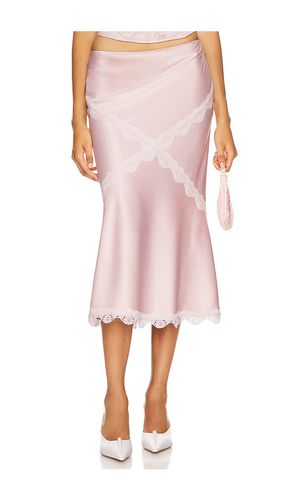 Falda rosalie midi en color talla L en - Blush. Talla L (también en M) - LOBA - Modalova