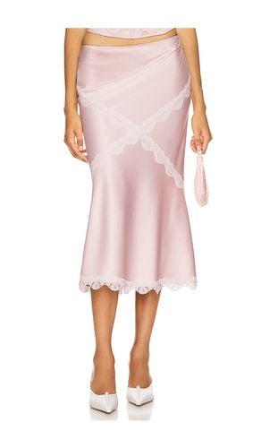 Falda rosalie midi en color talla L en - Blush. Talla L (también en S) - LOBA - Modalova