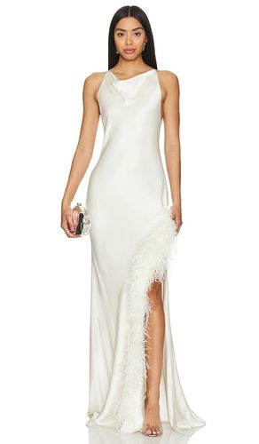 Cowl Neck Gown With Ostrich Feathers in . Taglia 2, 4 - Lapointe - Modalova