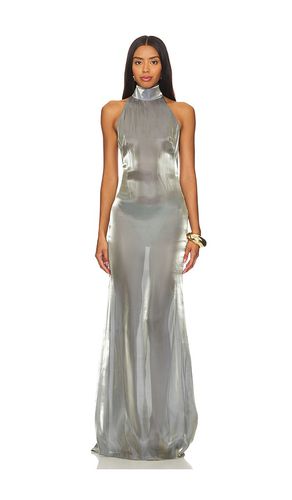 Metallic Organza Halter Open Back Gown in . Size 12, 6 - Lapointe - Modalova