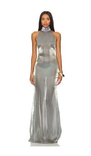 Metallic Organza Halter Open Back Gown in . Size 12, 8 - Lapointe - Modalova