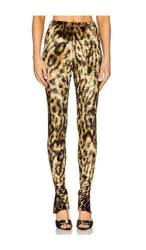 Split hem legging en color bronce talla L en - Tan. Talla L (también en M, S, XS) - Lapointe - Modalova