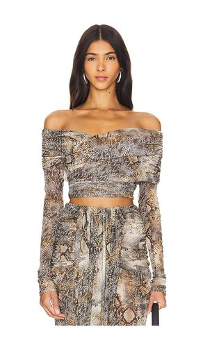 Mesh Off Shoulder Wrap Top in . Taglia L, XL, XS - Lapointe - Modalova