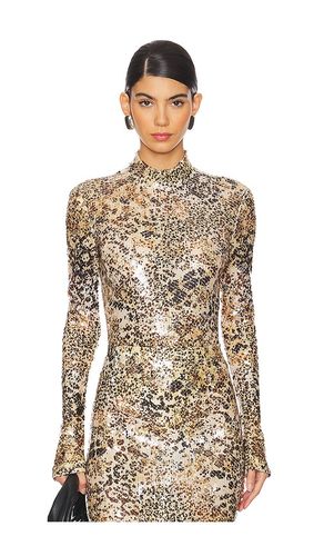 Sequin Mock Neck Bodysuit in . Size 4 - Lapointe - Modalova