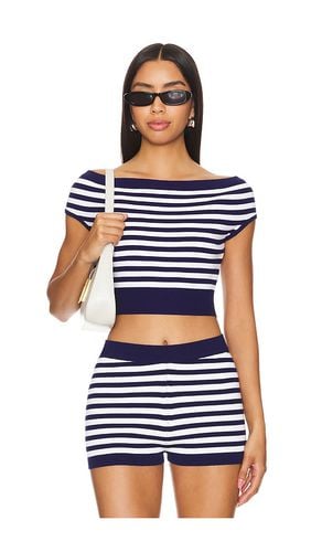 X revolve off the shoulder crop top en color talla L en & - Navy. Talla L (también en M, XS) - Le Superbe - Modalova